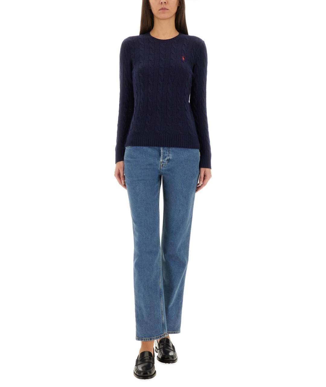 POLO RALPH LAUREN Синий шерстяной джемпер / свитер, фото 3