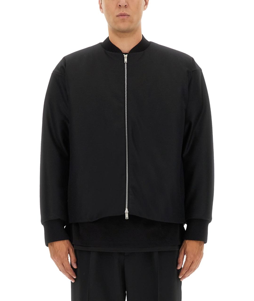 JIL SANDER Черная шерстяная куртка, фото 2