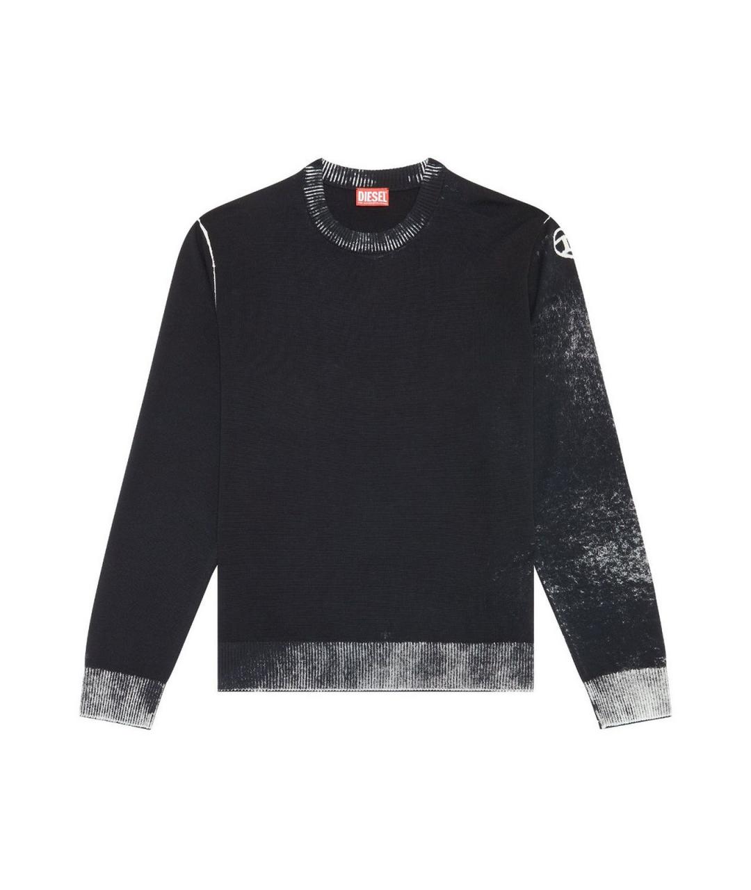 DIESEL Черный хлопковый джемпер / свитер, фото 1