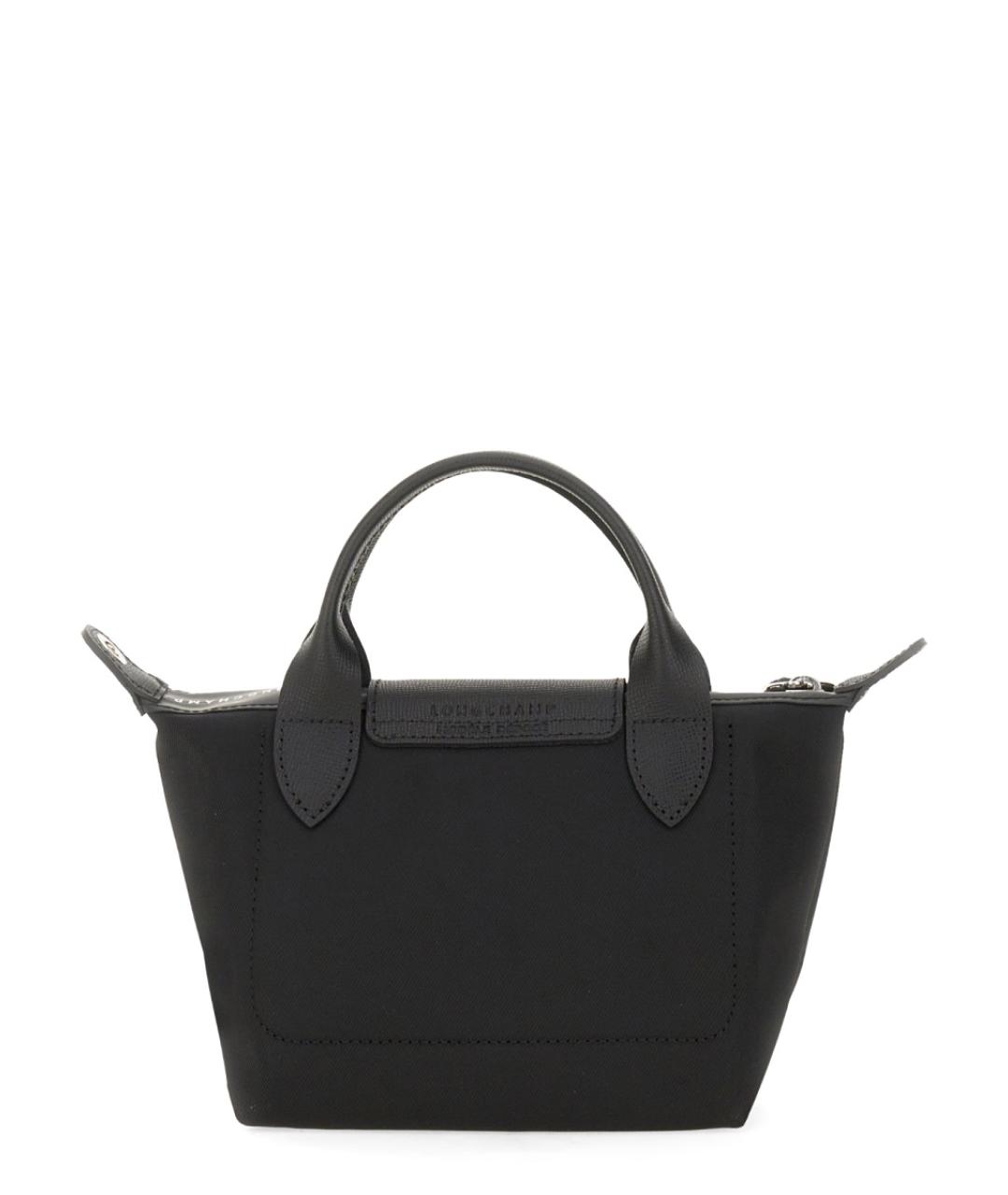 LONGCHAMP Черная тканевая сумка тоут, фото 4