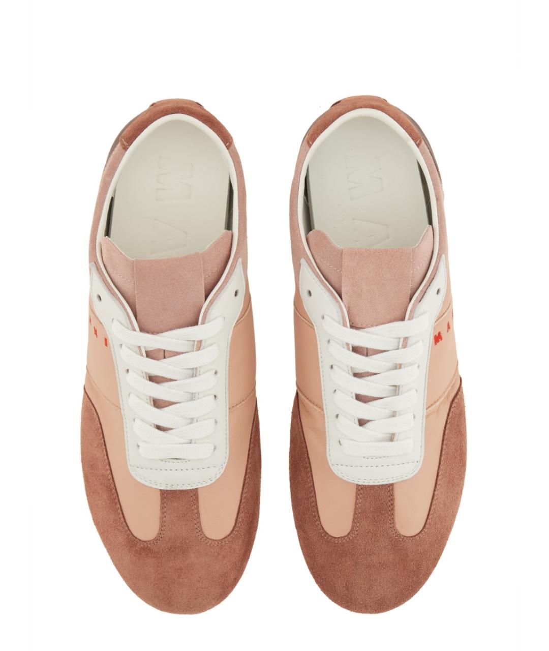 MARNI Розовые кожаные кроссовки, фото 5