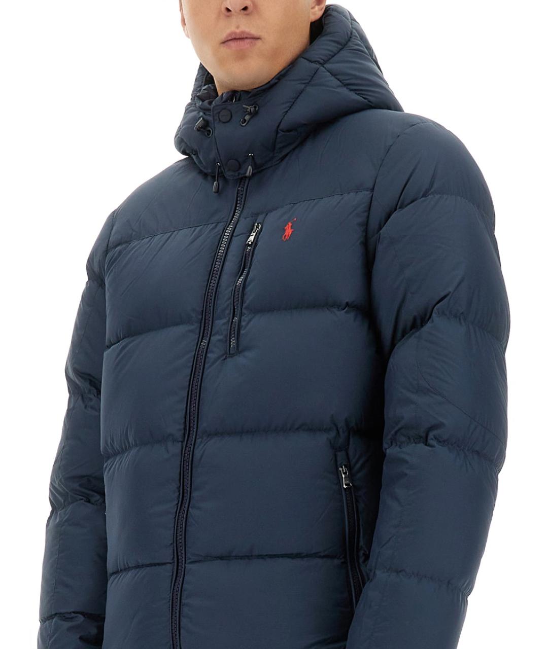 POLO RALPH LAUREN Синий полиэстеровый пуховик, фото 5