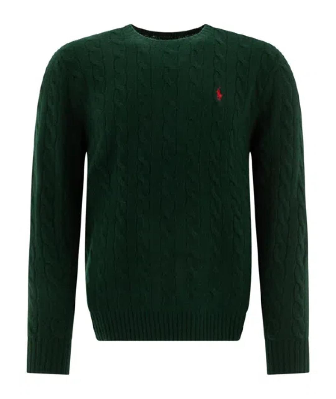 POLO RALPH LAUREN Зеленый шерстяной джемпер / свитер, фото 1