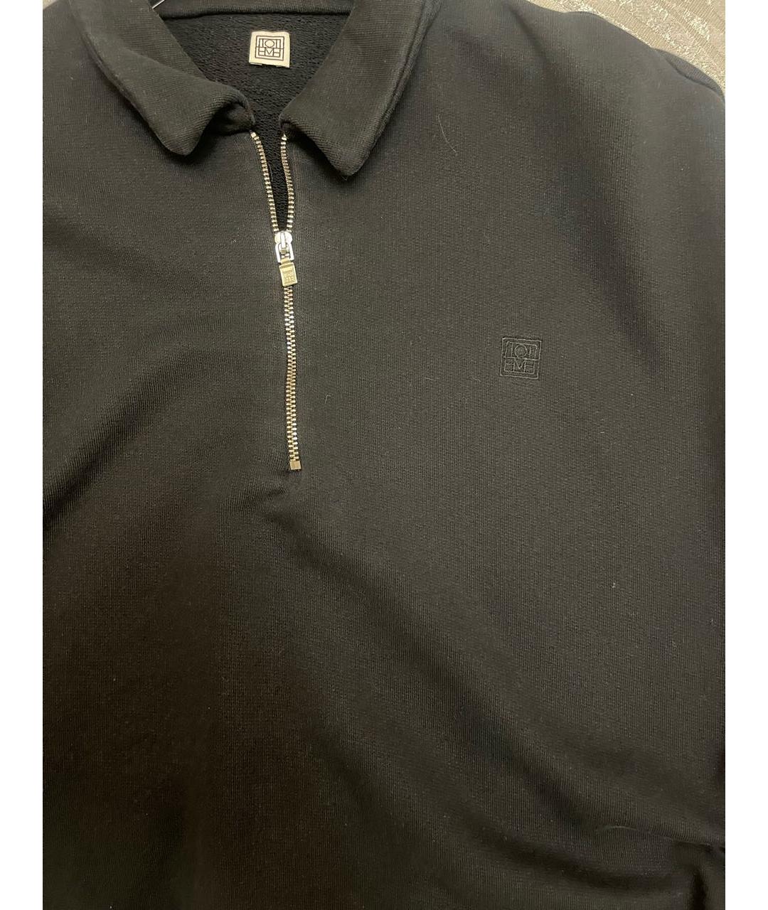 TOTEME Черный хлопковый джемпер / свитер, фото 4