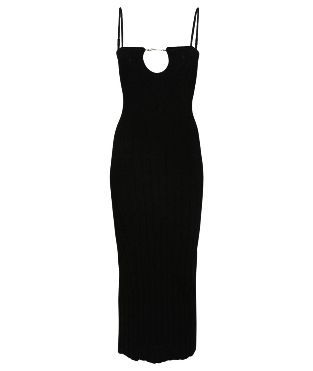 JACQUEMUS Черное полиэстеровое коктейльное платье, фото 1