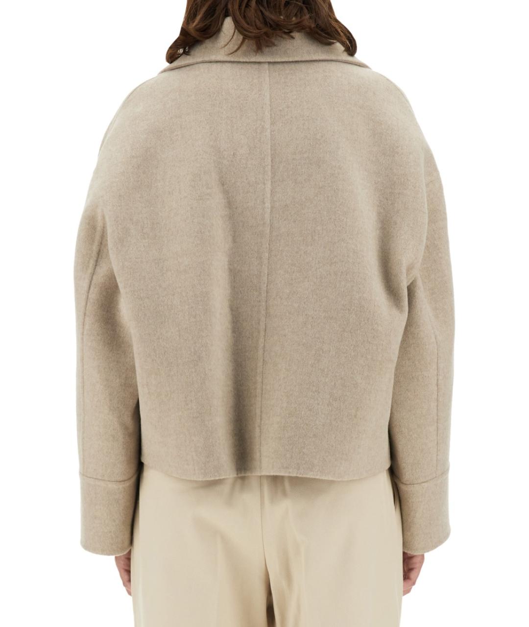 BRUNELLO CUCINELLI Бежевое шерстяное пальто, фото 4