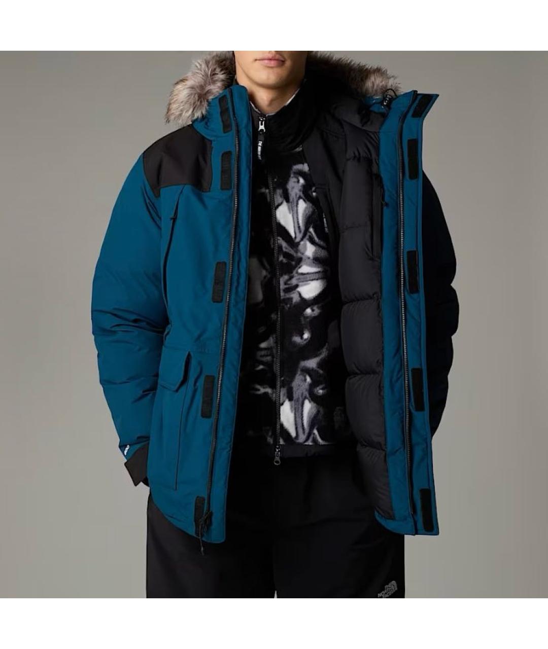 THE NORTH FACE Темно-синяя полиэстеровая парка, фото 4