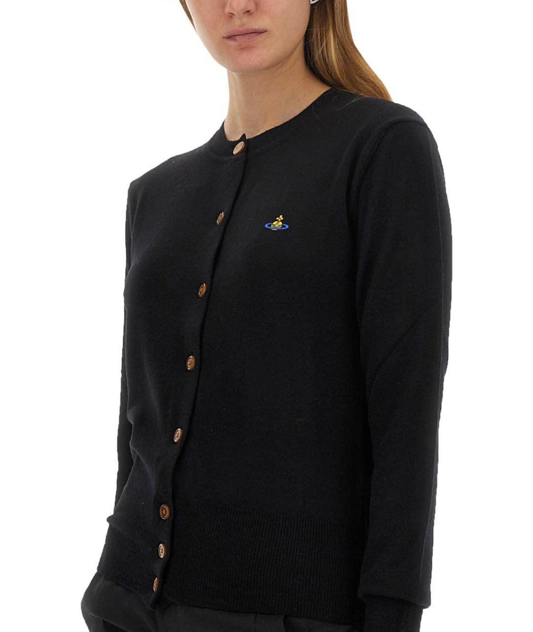VIVIENNE WESTWOOD Черный шерстяной кардиган, фото 4