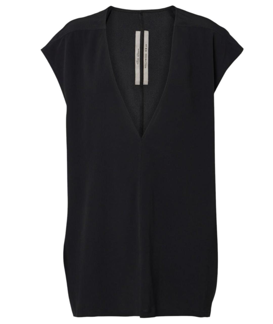 RICK OWENS Черная вискозная футболка, фото 1