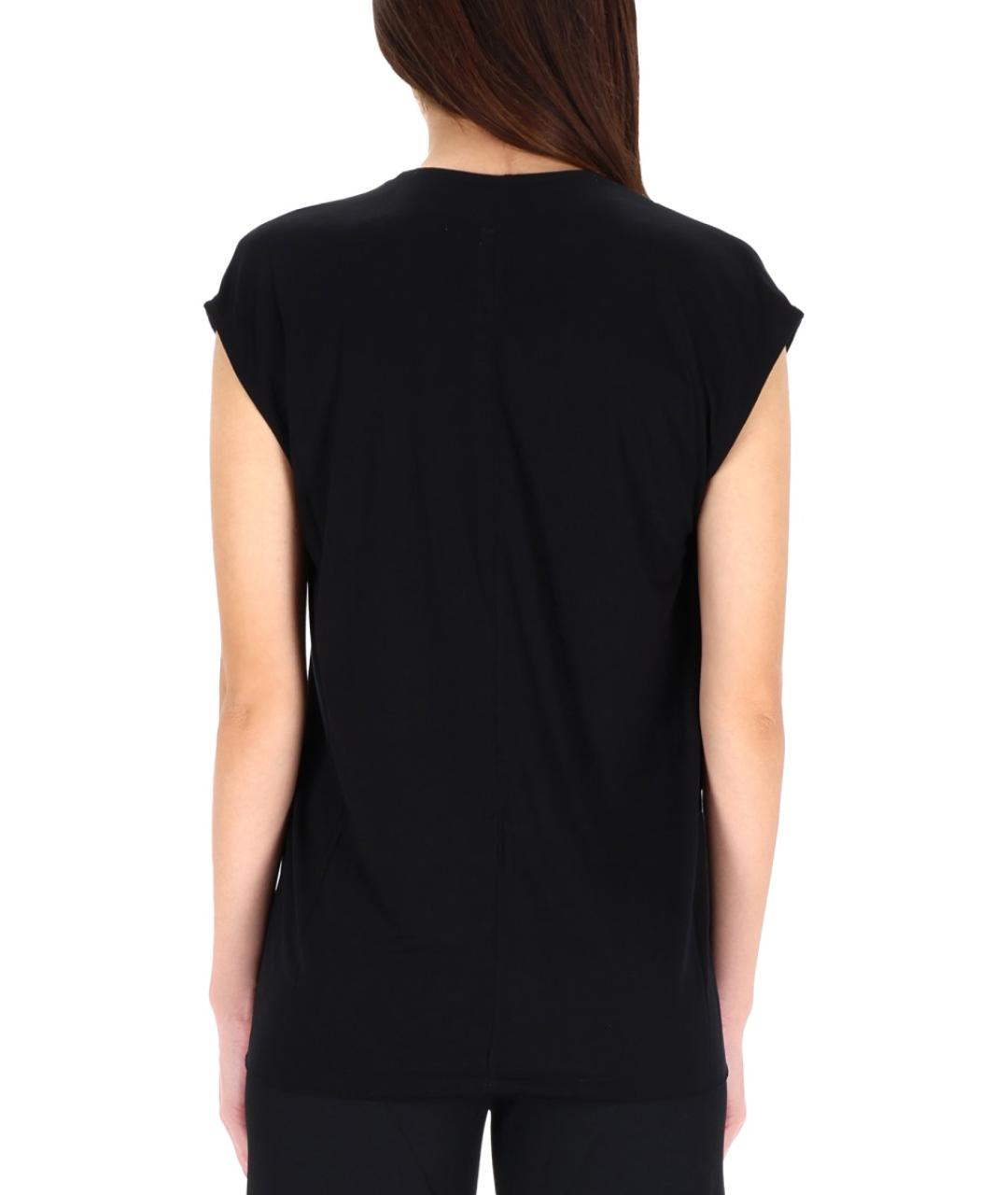 RICK OWENS Черная вискозная футболка, фото 3