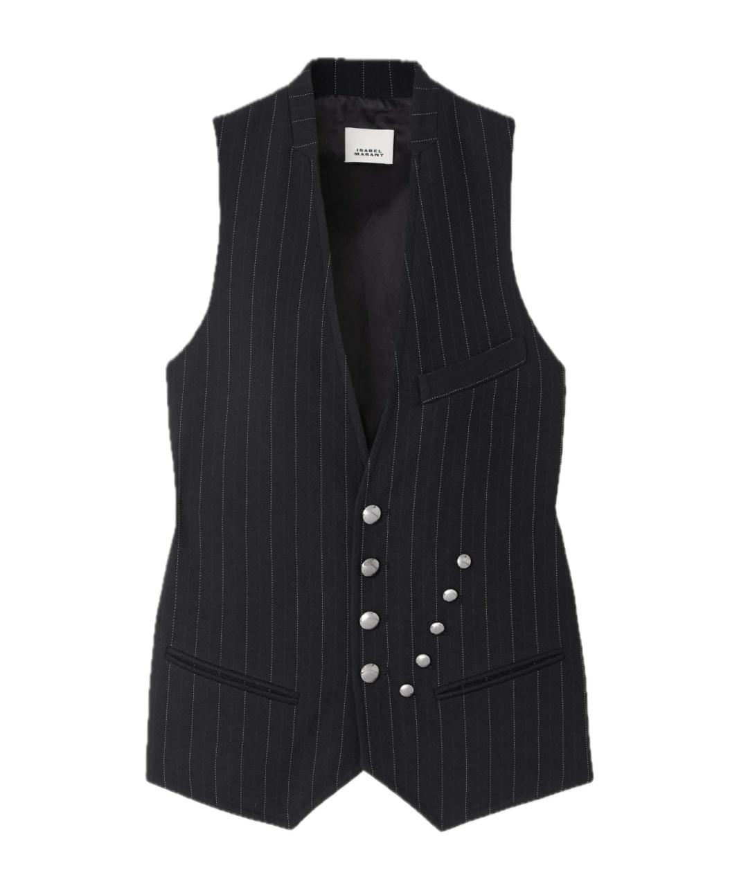 ISABEL MARANT Черный хлопковый жилет, фото 1