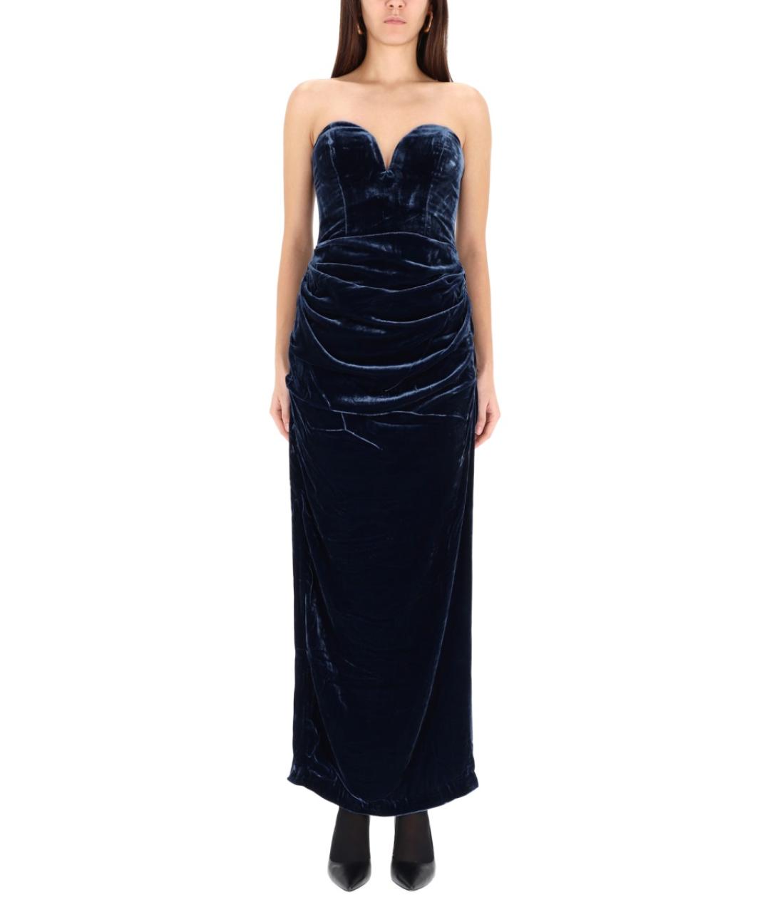 ROTATE Антрацитовое полиэстеровое повседневное платье, фото 5