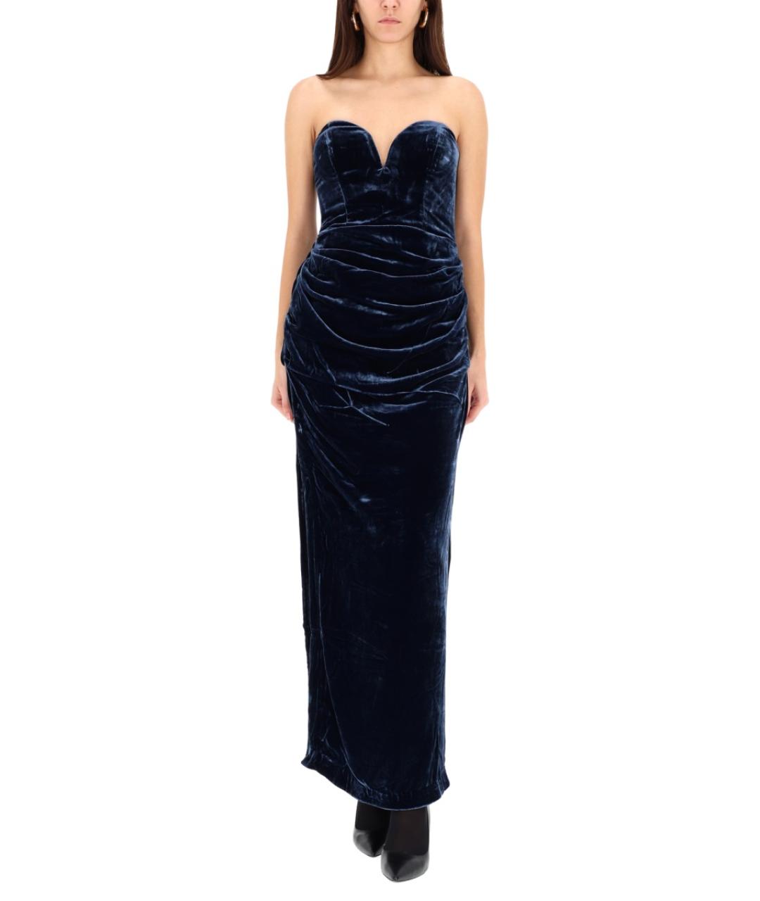 ROTATE Антрацитовое полиэстеровое повседневное платье, фото 2