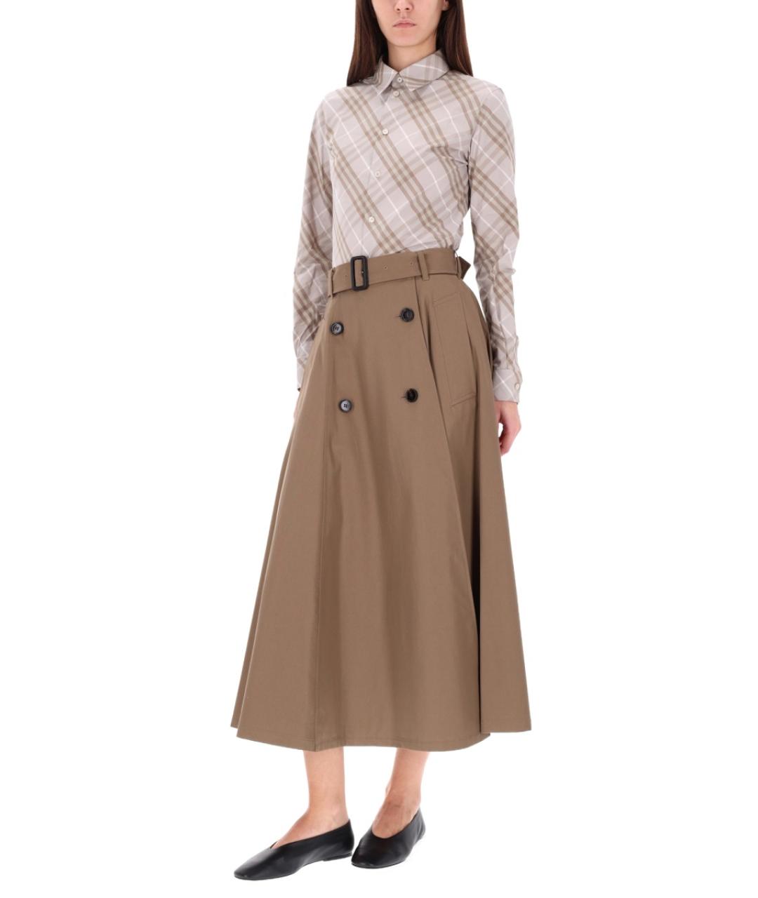 BURBERRY Серая хлопковая рубашка, фото 3