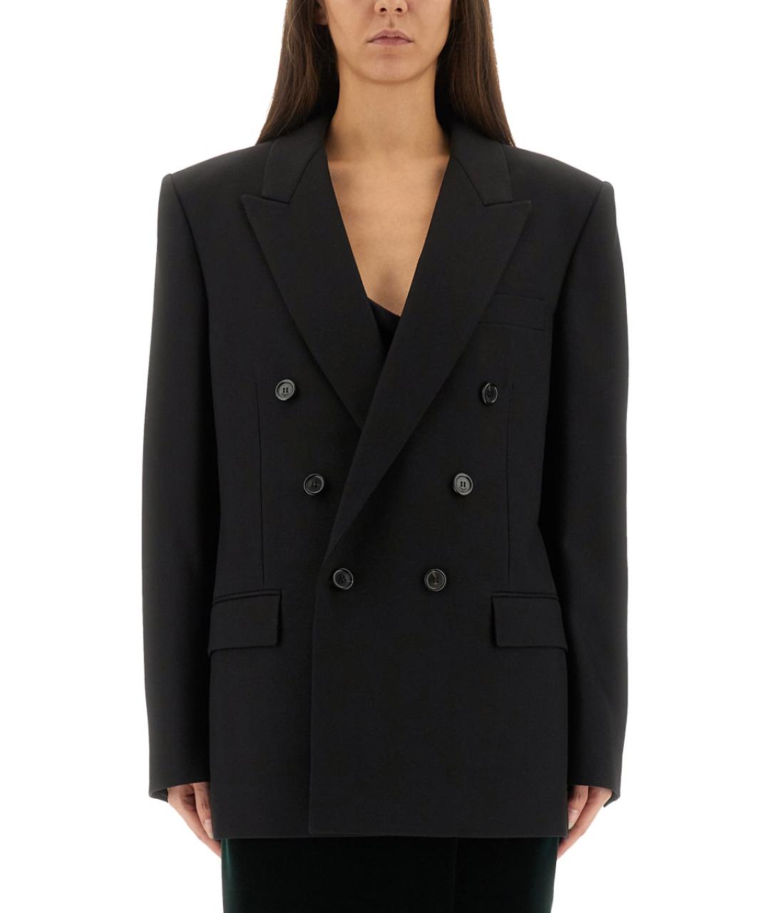 SAINT LAURENT Черный шерстяной жакет/пиджак, фото 2