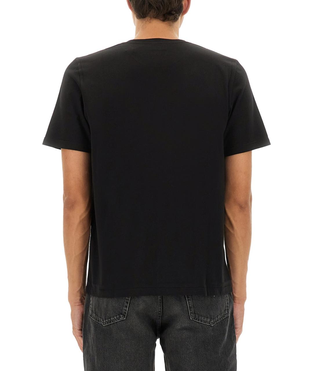 SAINT LAURENT Черная хлопковая футболка, фото 4