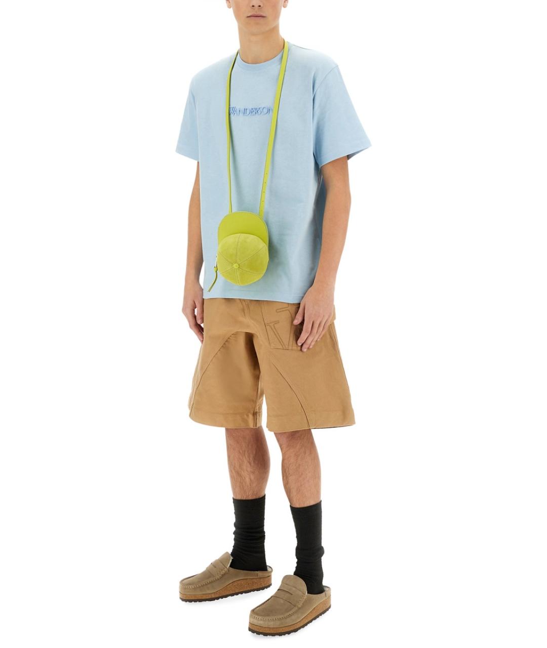 J.W.ANDERSON Голубая хлопковая футболка, фото 3