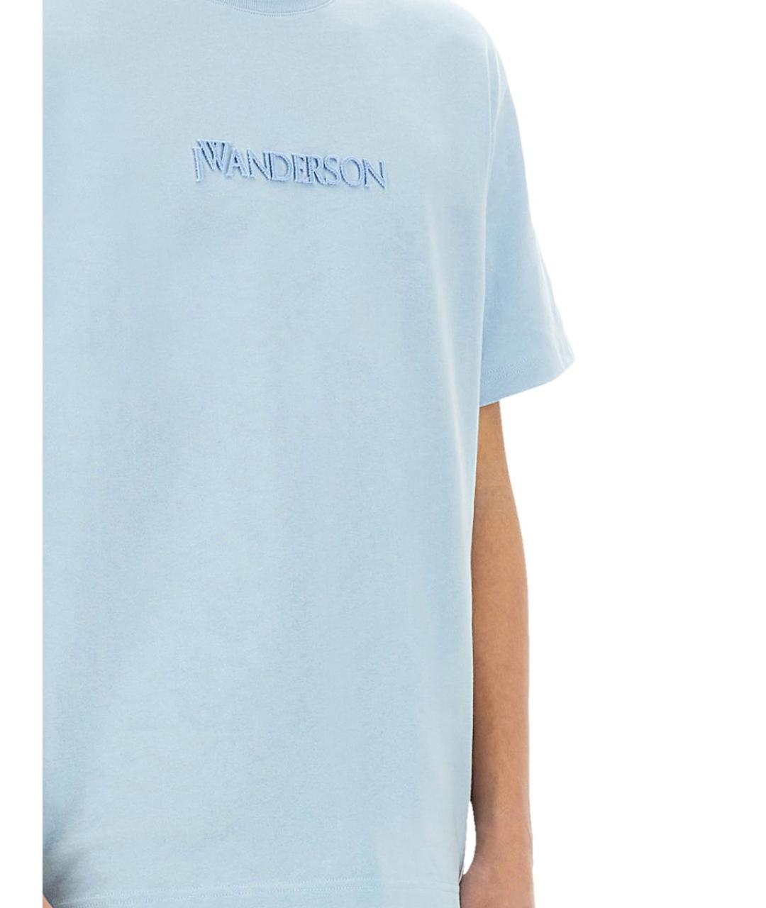 J.W.ANDERSON Голубая хлопковая футболка, фото 5