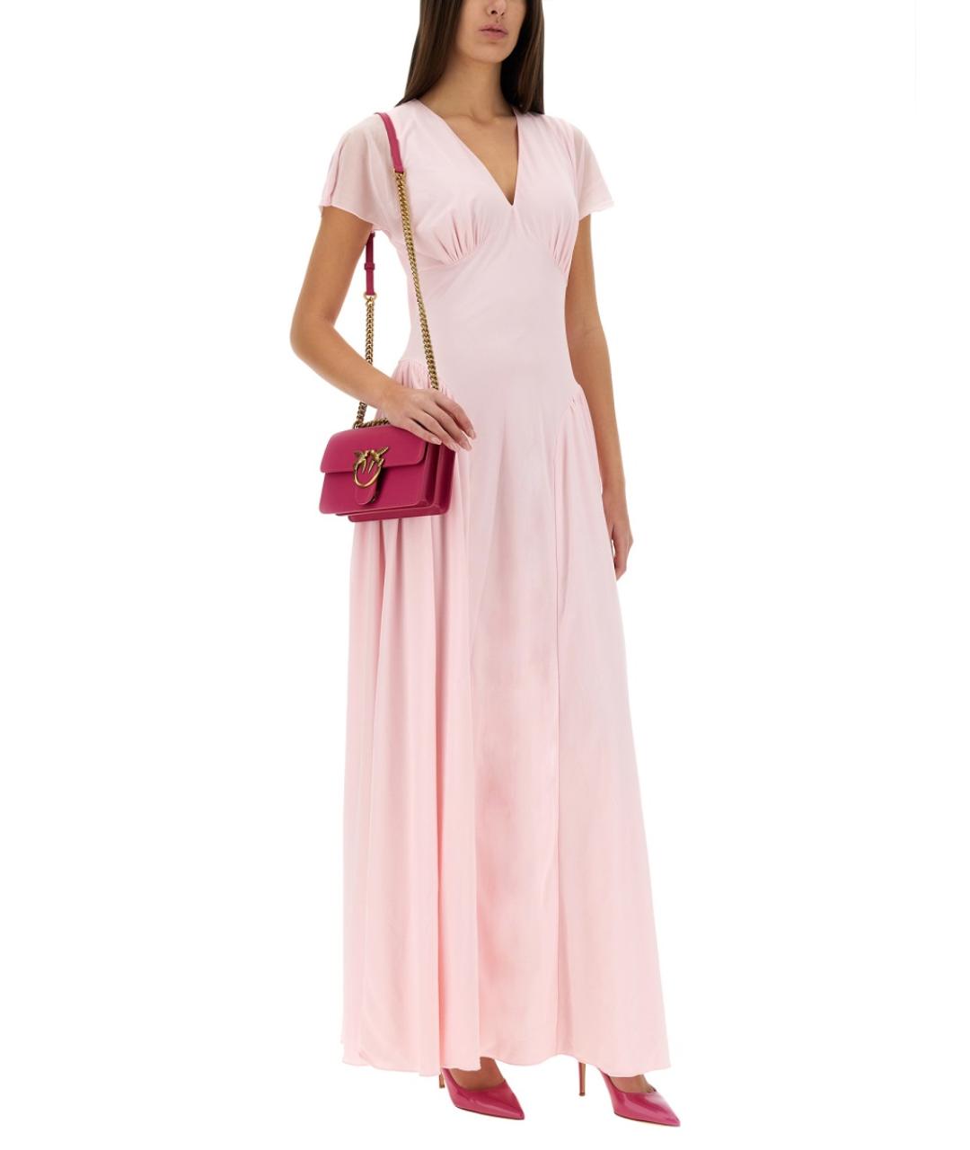 ROTATE Розовое полиэстеровое повседневное платье, фото 3