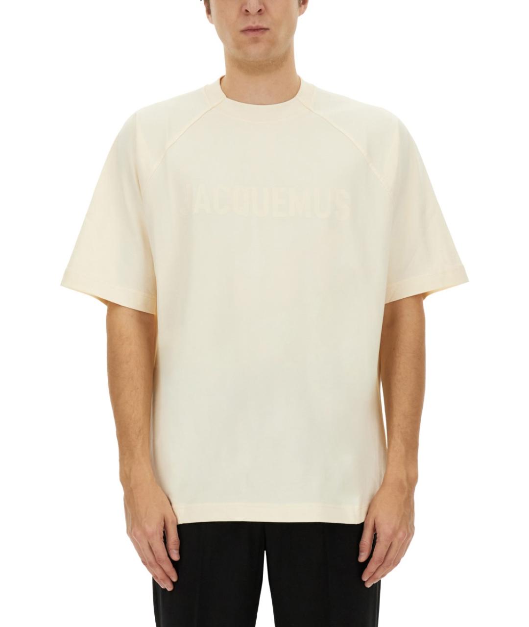 JACQUEMUS Белая хлопковая футболка, фото 5