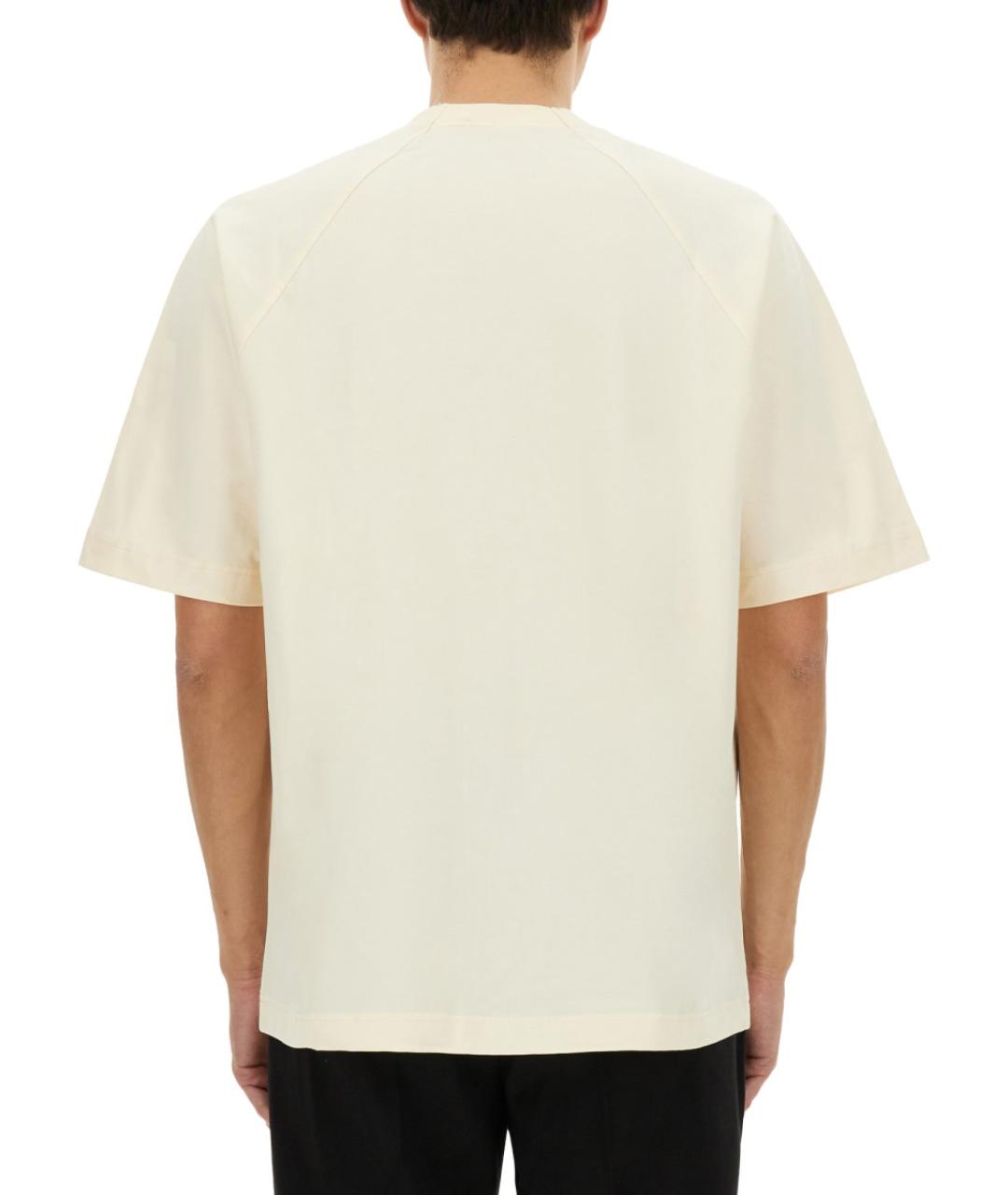 JACQUEMUS Белая хлопковая футболка, фото 3
