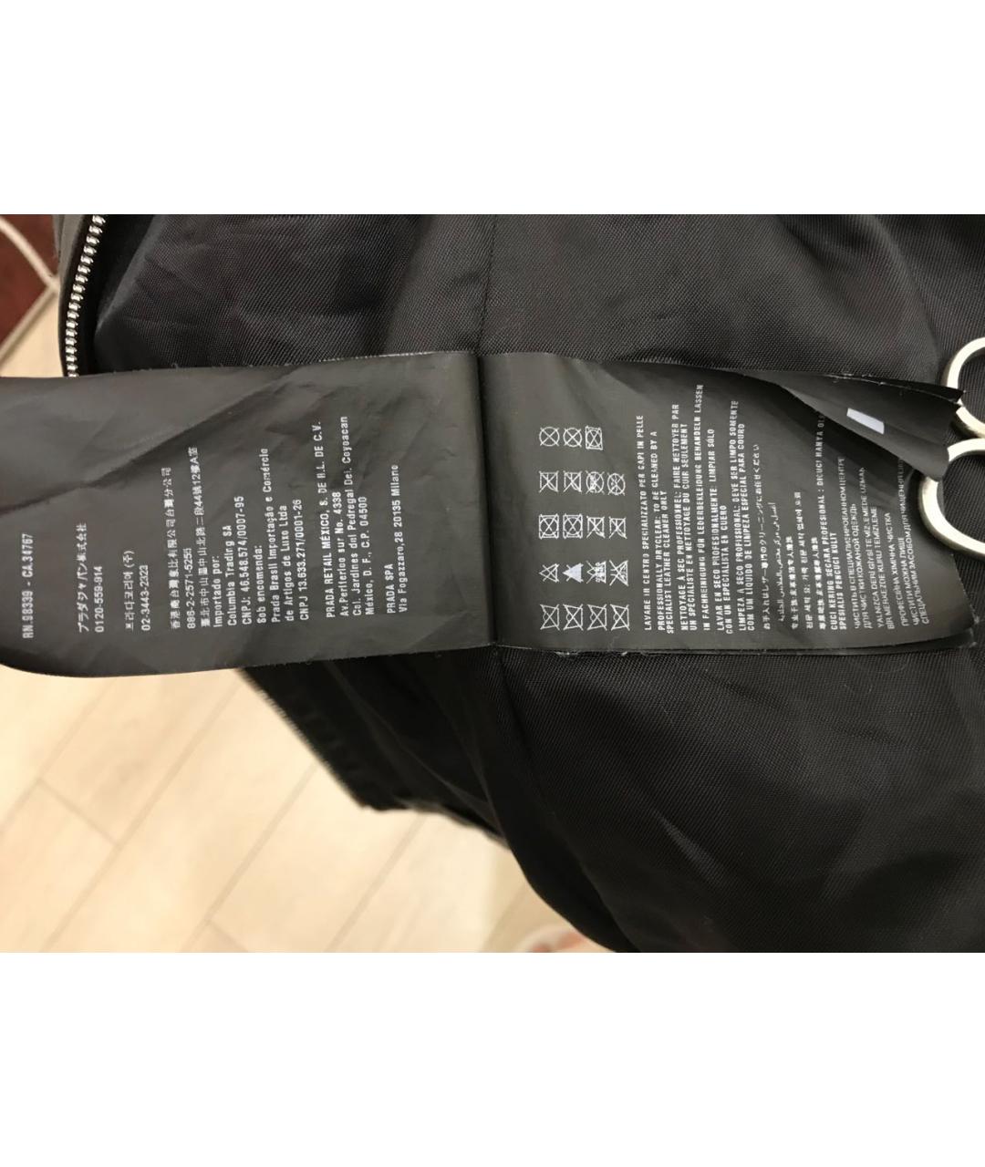 PRADA Черная кожаная куртка, фото 5