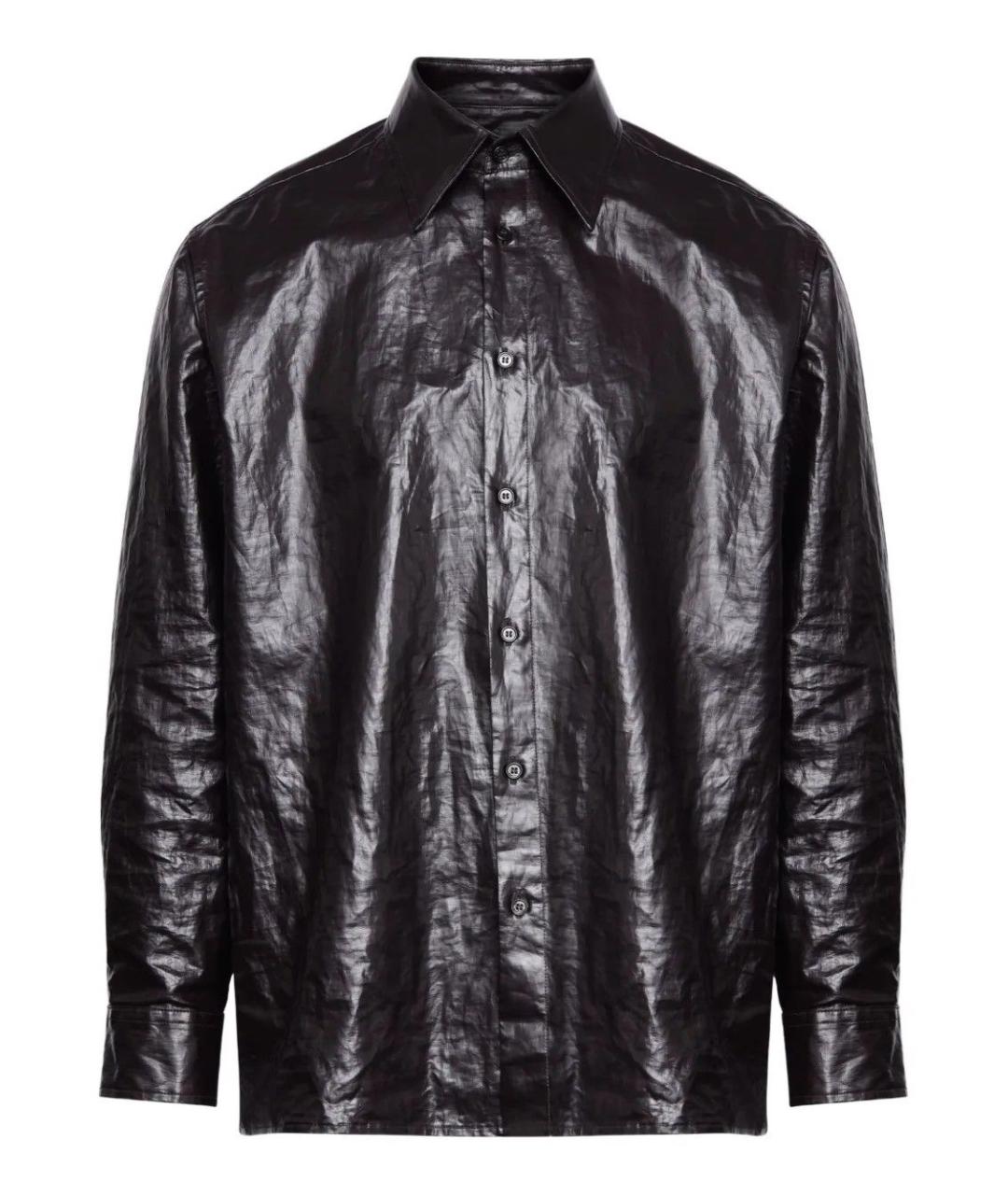 MM6 MAISON MARGIELA Коричневая льняная кэжуал рубашка, фото 1