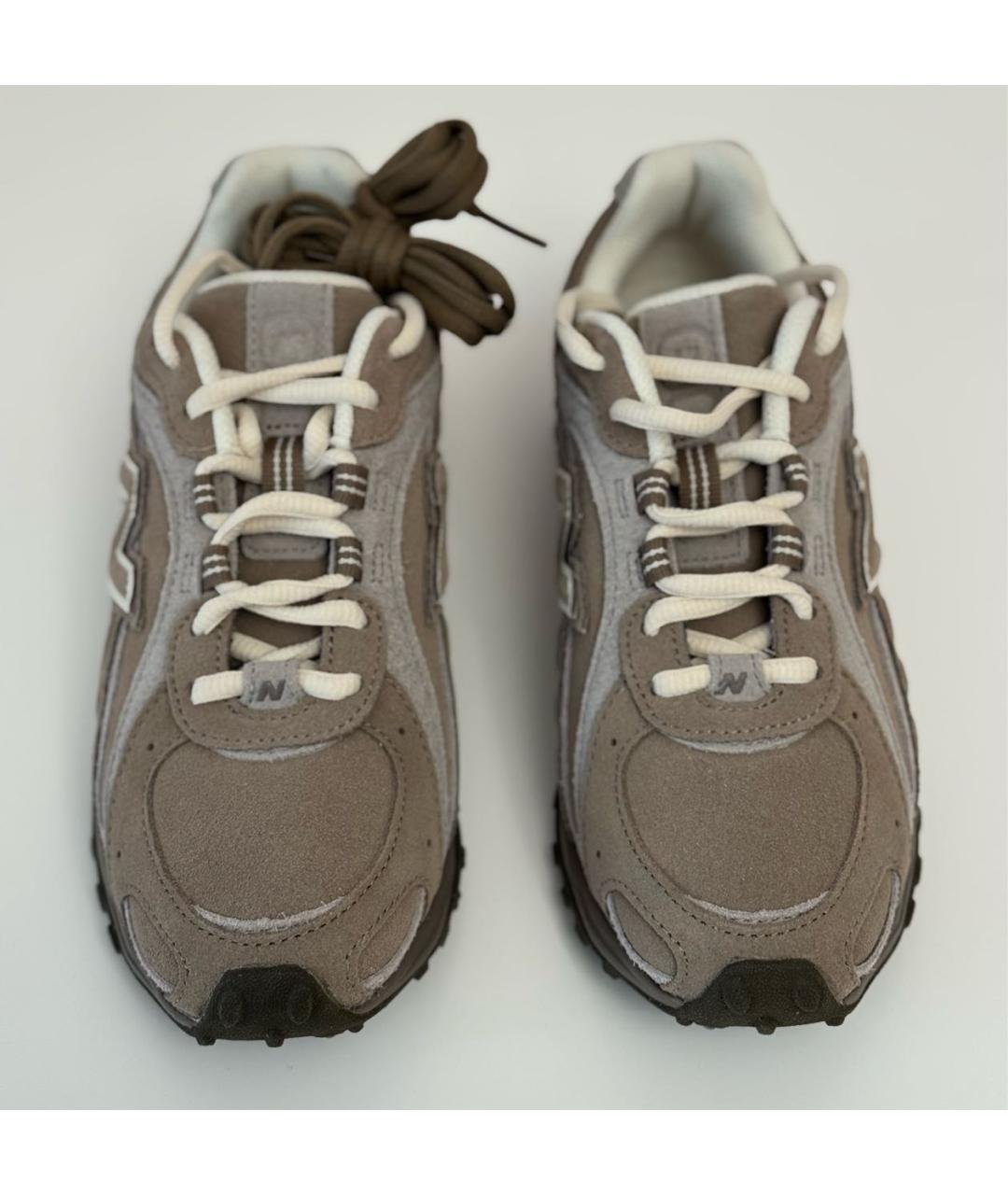 NEW BALANCE Коричневые замшевые кроссовки, фото 2