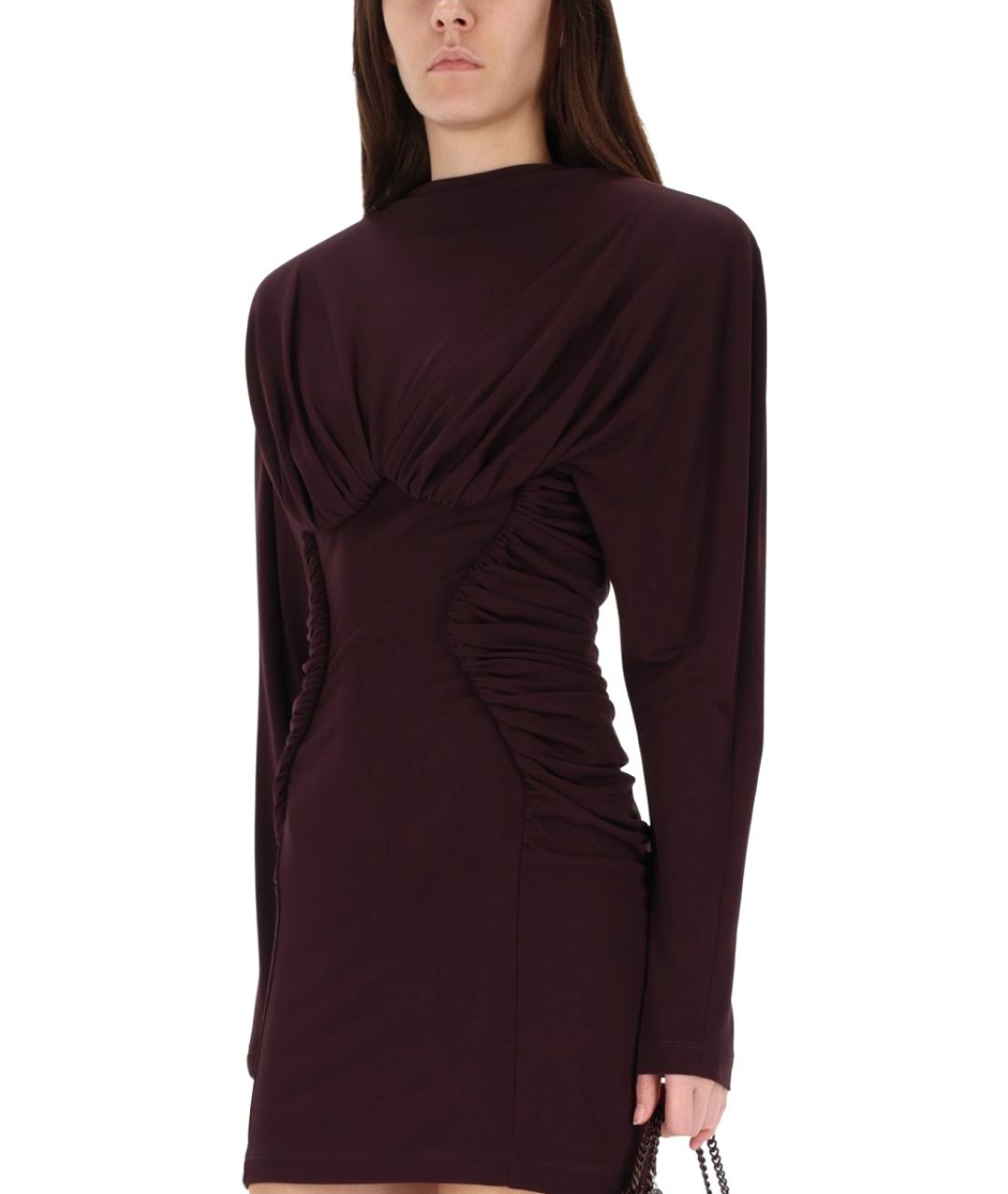 STELLA MCCARTNEY Коричневое вискозное вечернее платье, фото 4