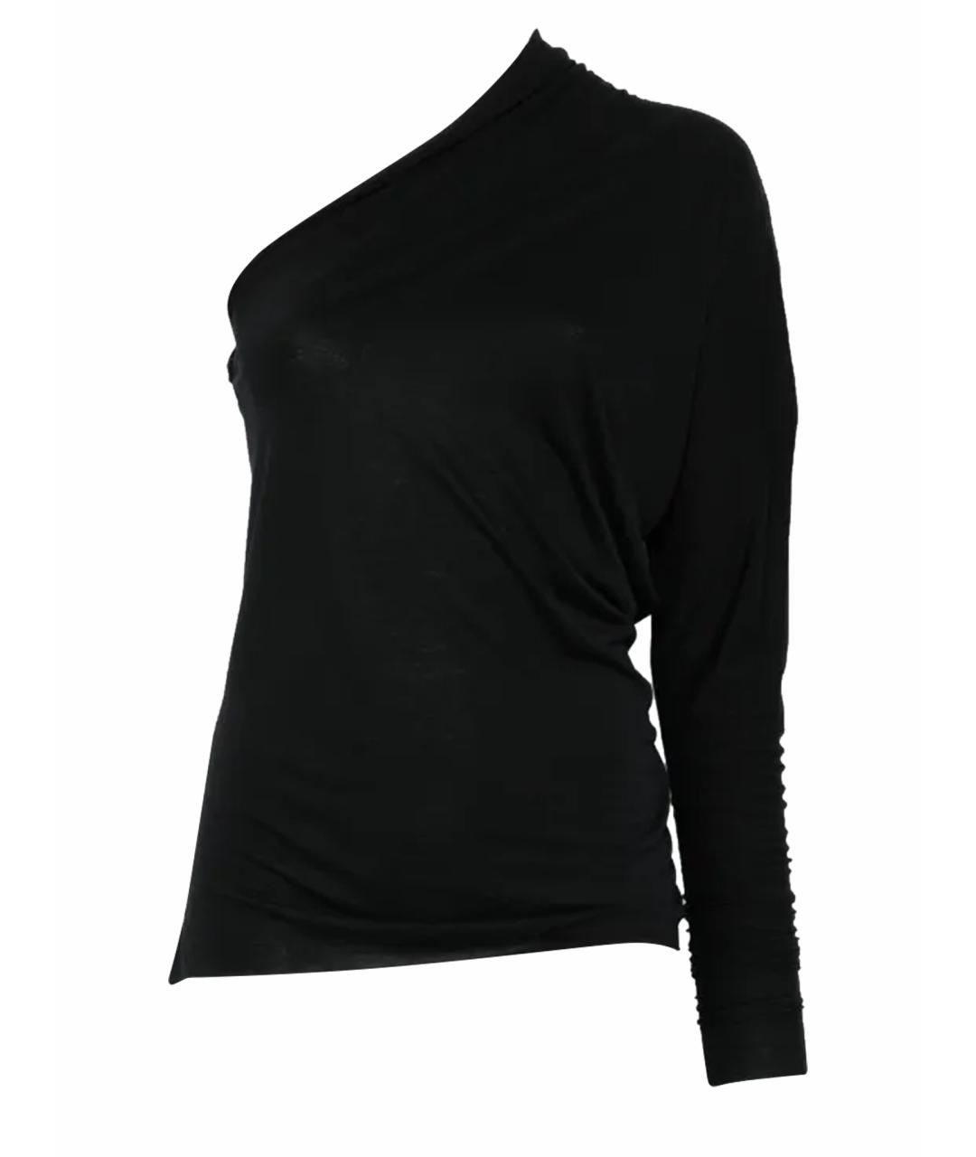 RICK OWENS Черная вискозная футболка, фото 1