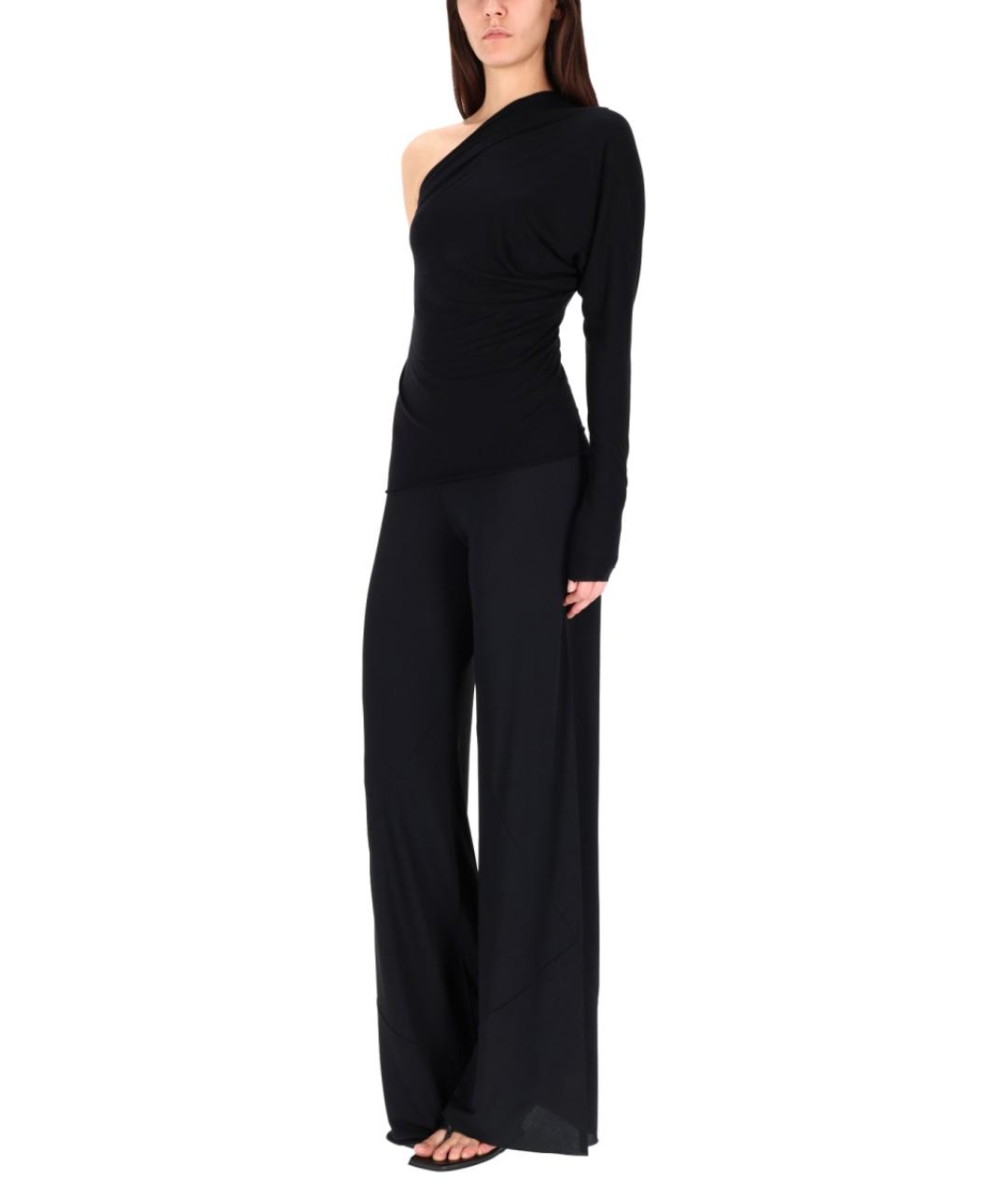 RICK OWENS Черная вискозная футболка, фото 5