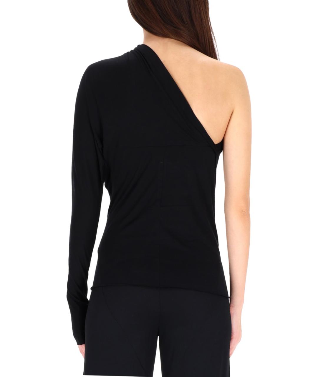 RICK OWENS Черная вискозная футболка, фото 3