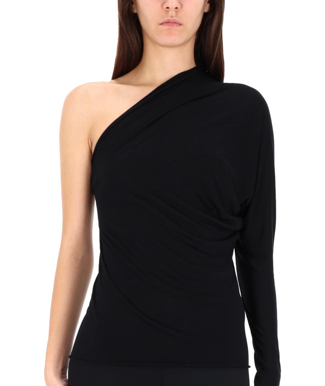 RICK OWENS Черная вискозная футболка, фото 2