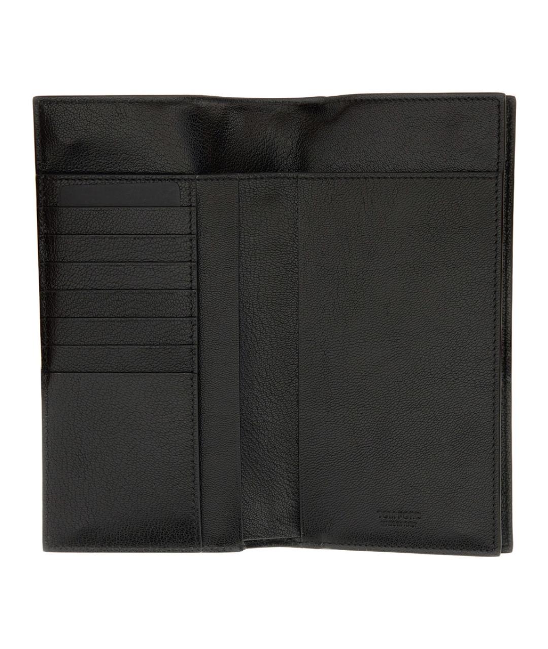 TOM FORD Черный кожаный кошелек, фото 3