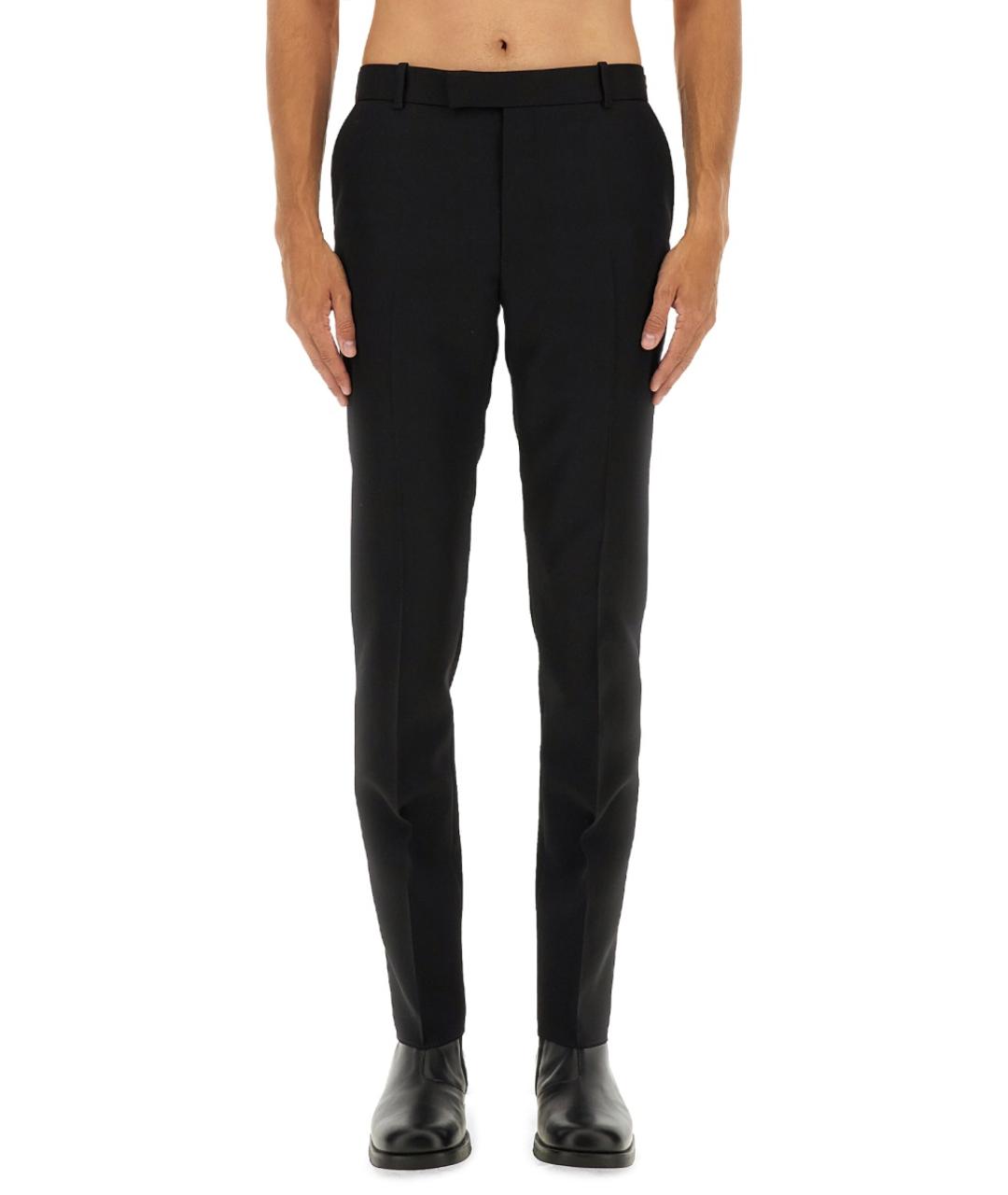 ALEXANDER MCQUEEN Черные шерстяные классические брюки, фото 5