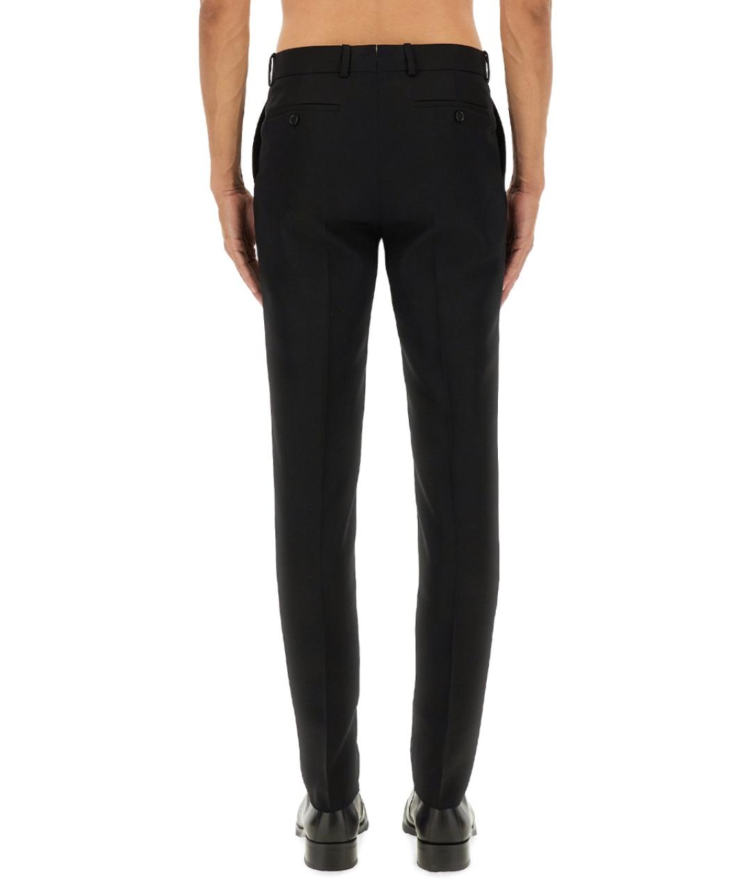 ALEXANDER MCQUEEN Черные шерстяные классические брюки, фото 4