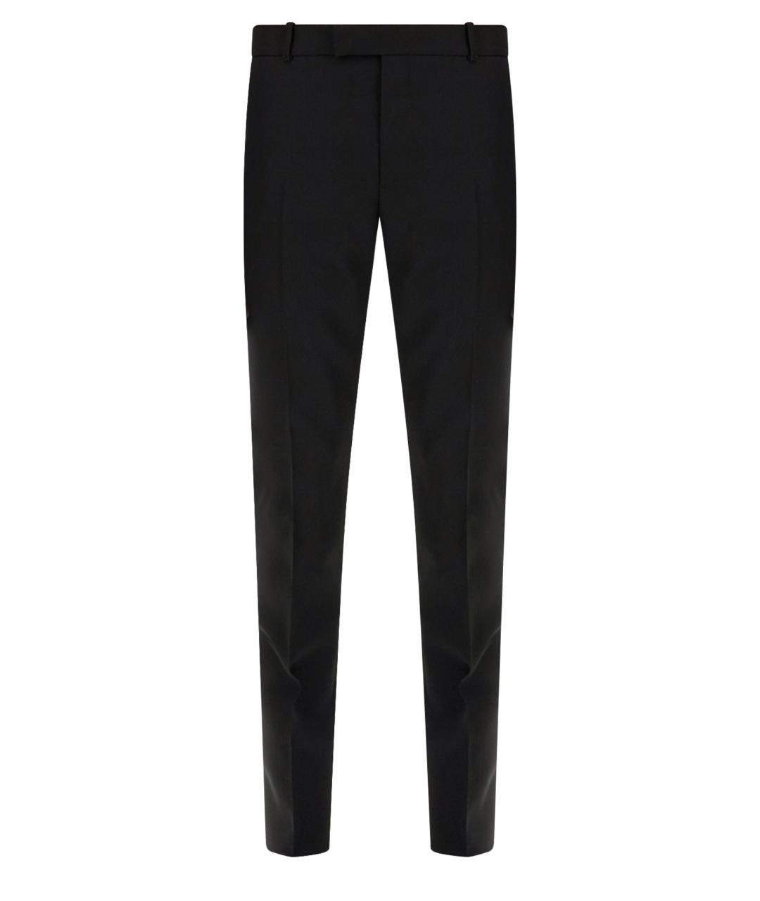 ALEXANDER MCQUEEN Черные шерстяные классические брюки, фото 1