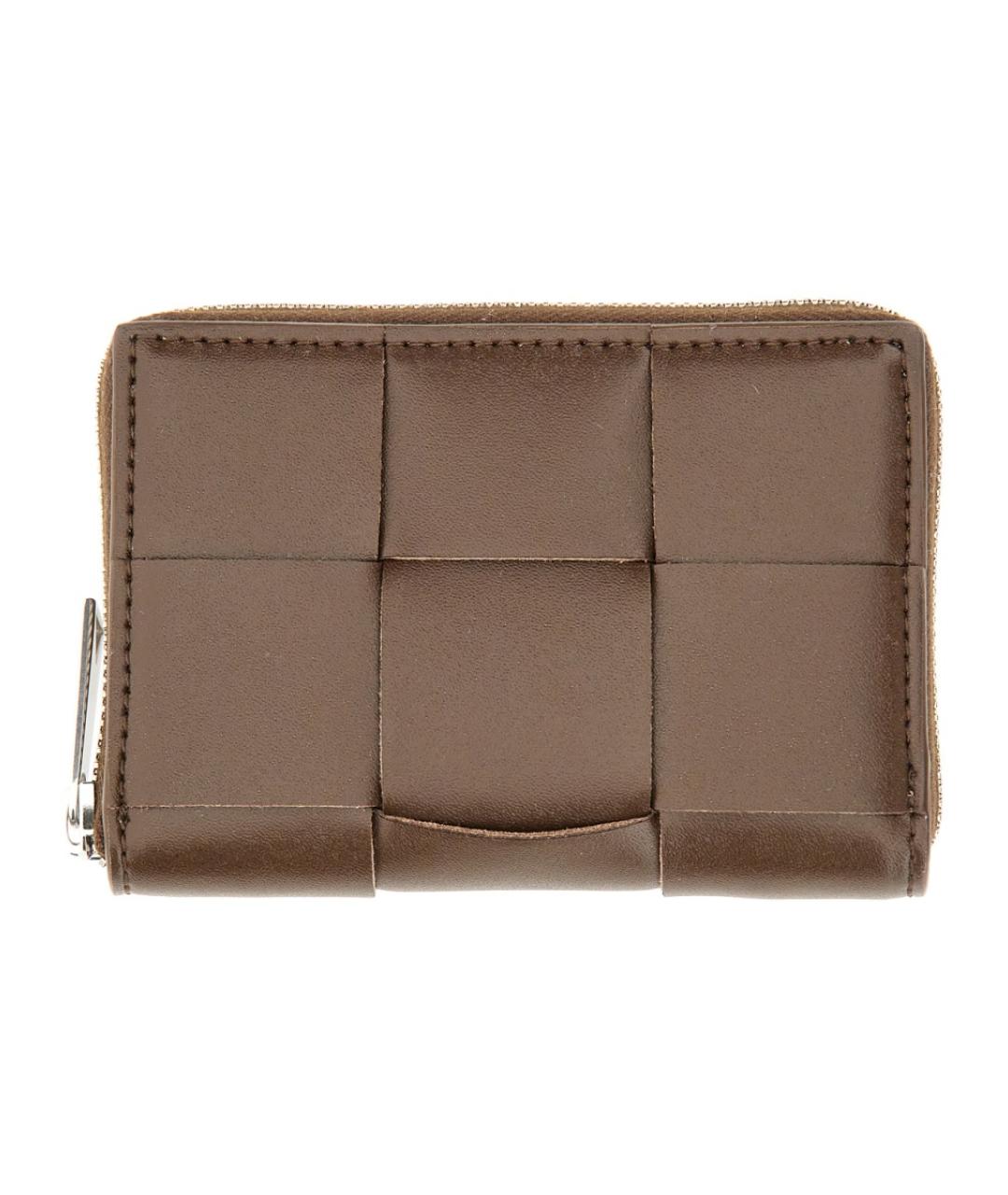 BOTTEGA VENETA Коричневый кожаный кошелек, фото 1