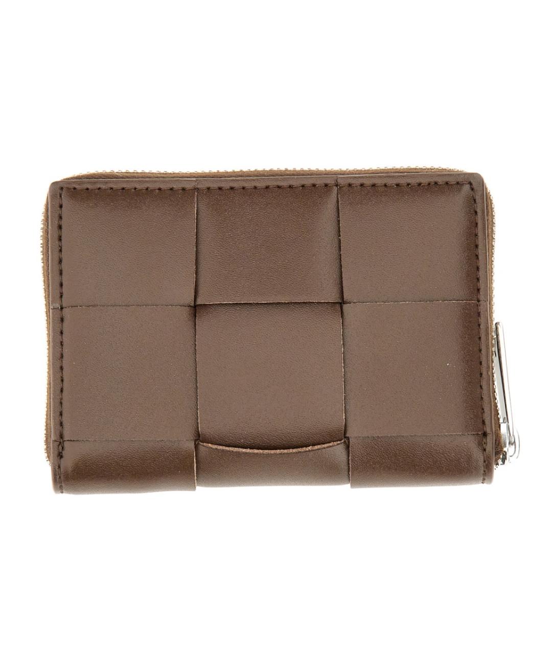 BOTTEGA VENETA Коричневый кожаный кошелек, фото 2