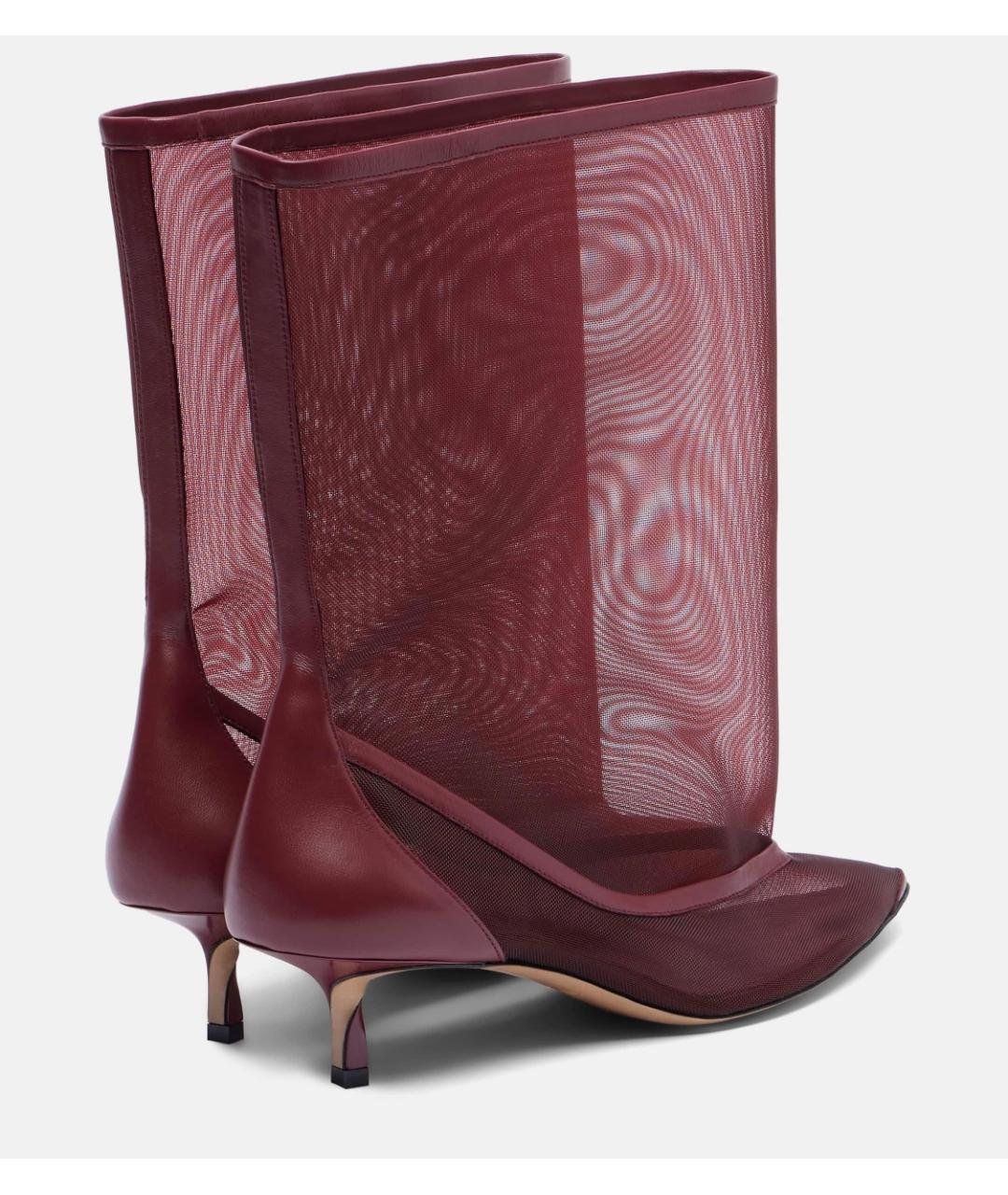 JACQUEMUS Бордовые сапоги, фото 4