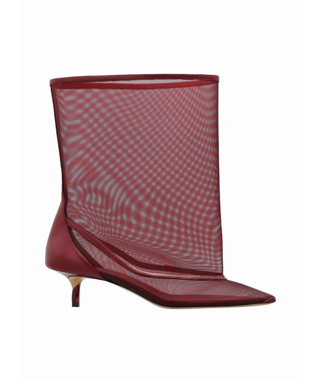 JACQUEMUS Бордовые сапоги, фото 1