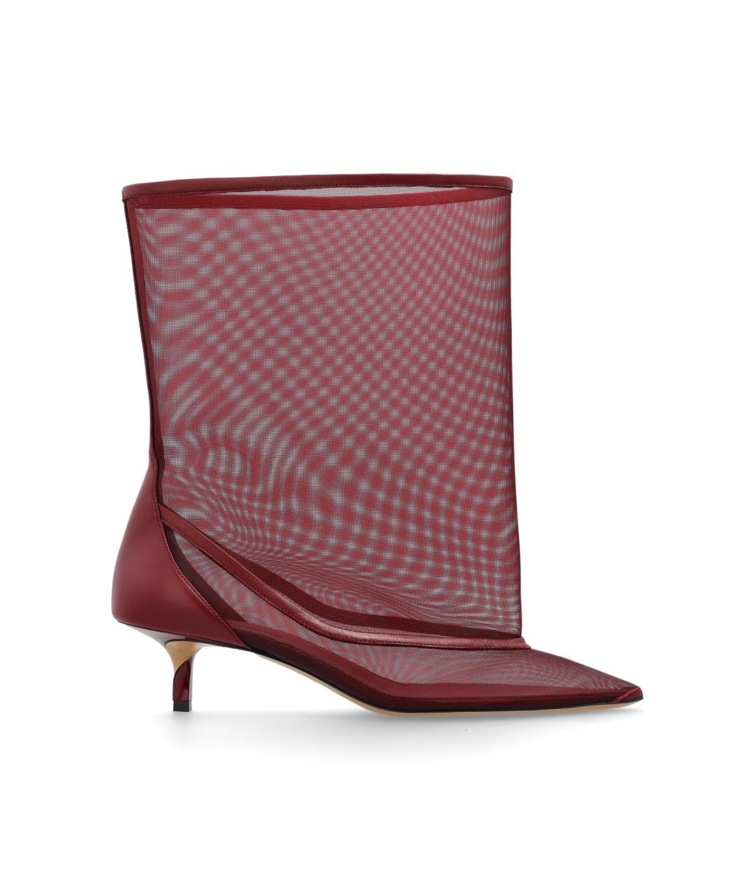 JACQUEMUS Бордовые сапоги, фото 10