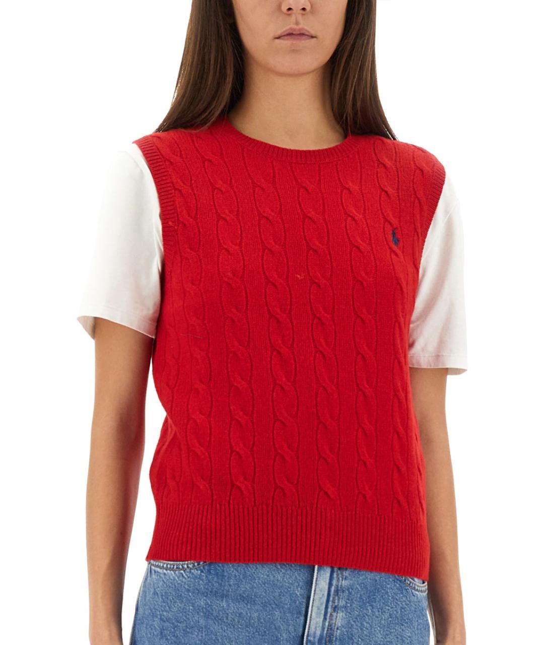 POLO RALPH LAUREN Красный шерстяной джемпер / свитер, фото 5