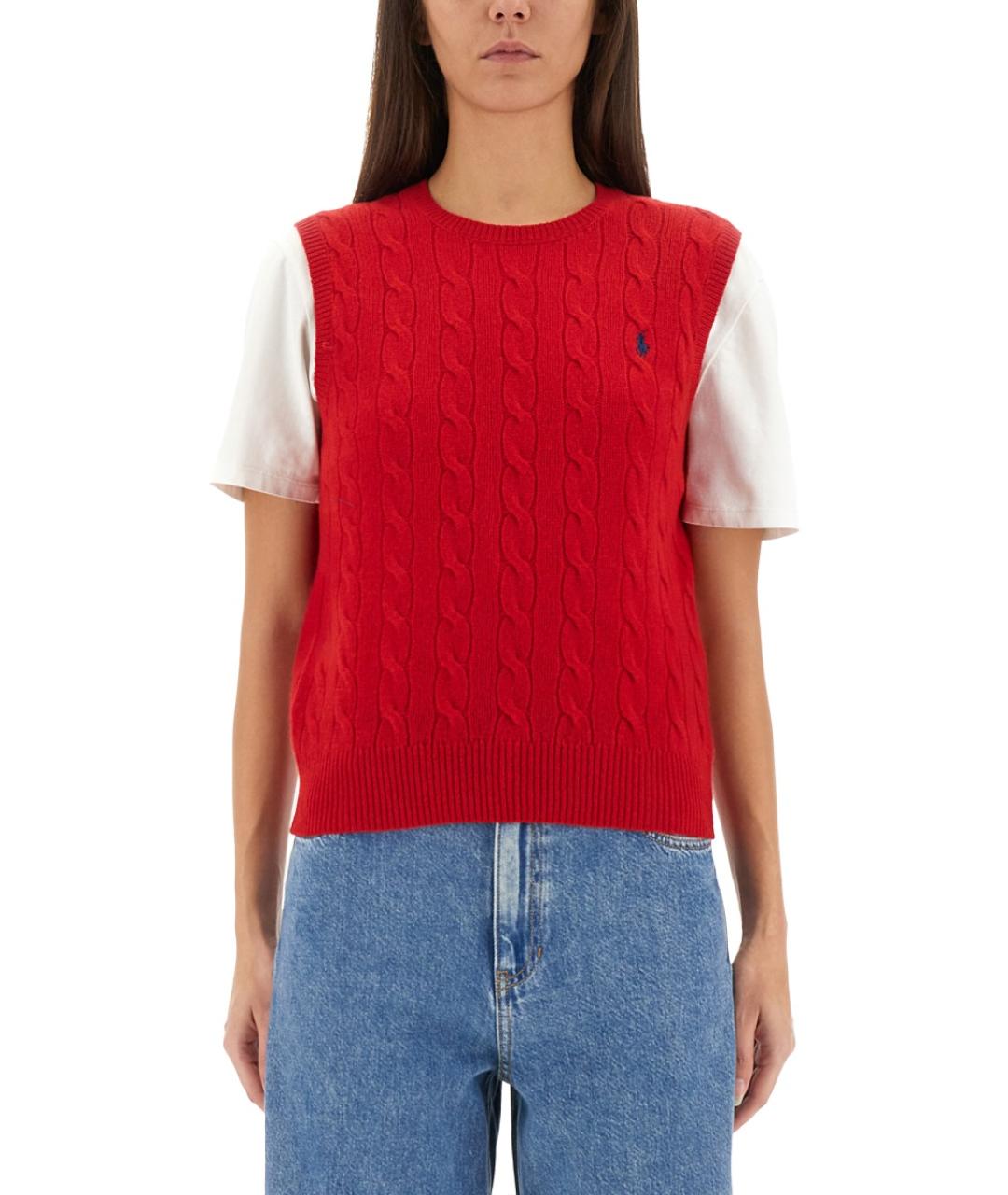 POLO RALPH LAUREN Красный шерстяной джемпер / свитер, фото 2