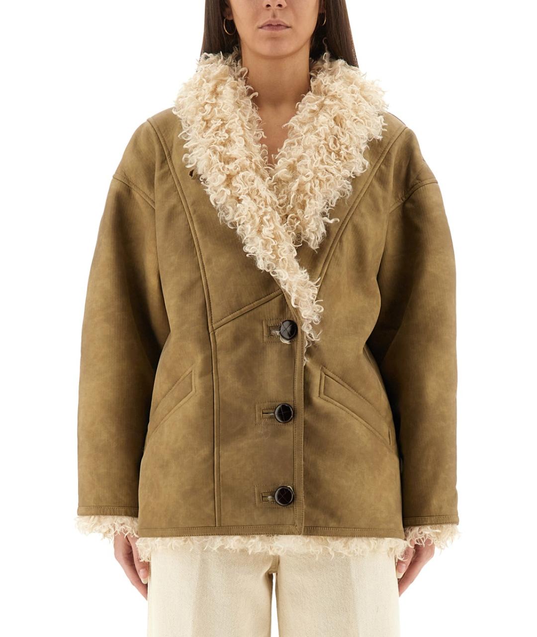 ISABEL MARANT ETOILE Бежевая полиамидовая дубленка, фото 2