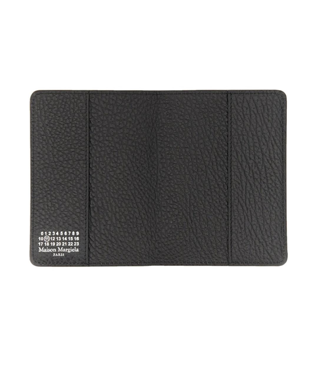 MAISON MARGIELA Черный кожаный кошелек, фото 2
