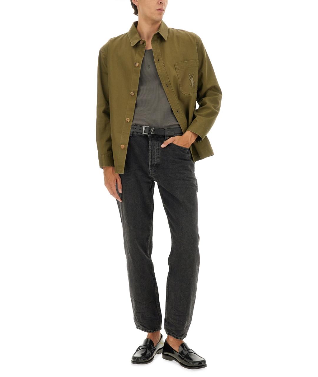 SAINT LAURENT Зеленая хлопковая куртка, фото 3