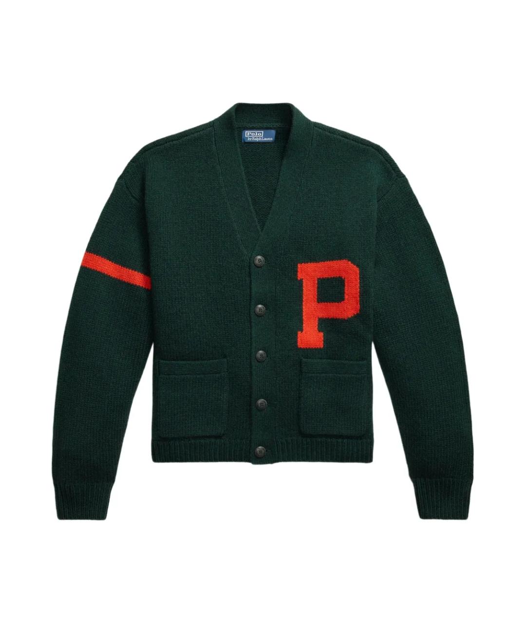 POLO RALPH LAUREN Зеленый шерстяной джемпер / свитер, фото 1