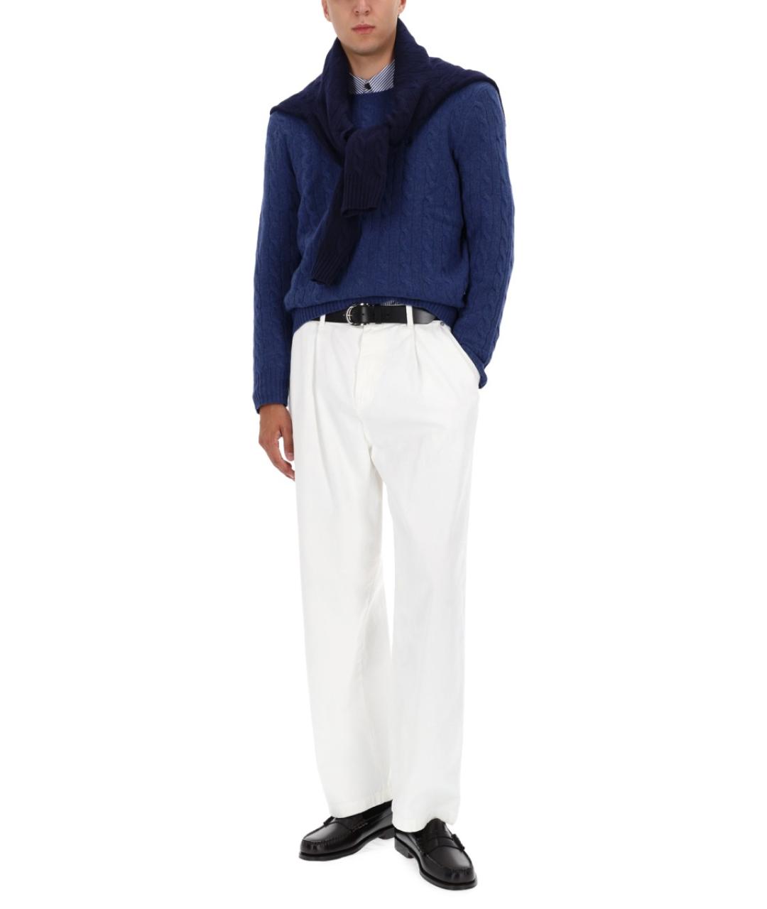 POLO RALPH LAUREN Синий шерстяной джемпер / свитер, фото 2