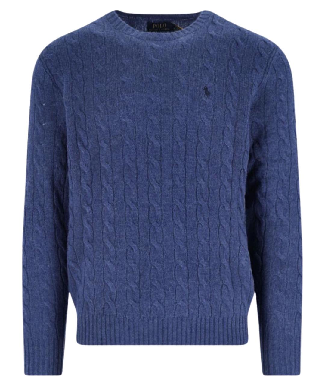 POLO RALPH LAUREN Синий шерстяной джемпер / свитер, фото 1